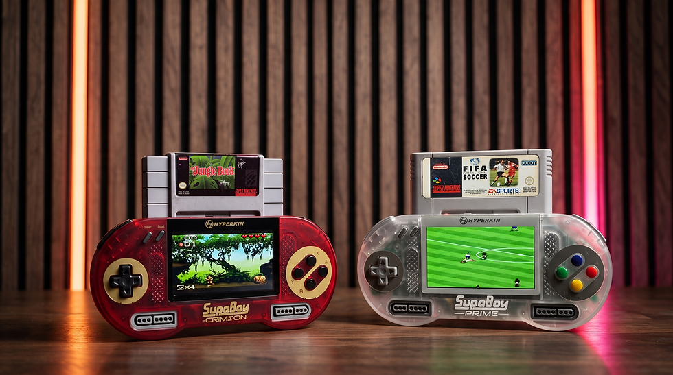 Hyperkin SupaBoy Prime and SupaBoy Crimson portable retro consoles